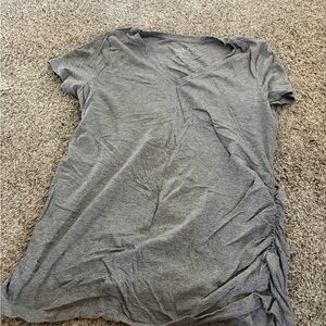 Isabel Maternity Gray Women's V-Neck Top